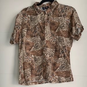 Stunt Leopard Print Button Up